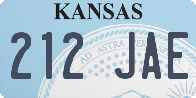 KS license plate 212JAE