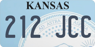 KS license plate 212JCC