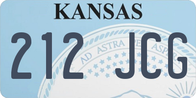 KS license plate 212JCG
