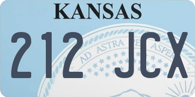 KS license plate 212JCX