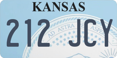 KS license plate 212JCY