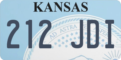 KS license plate 212JDI