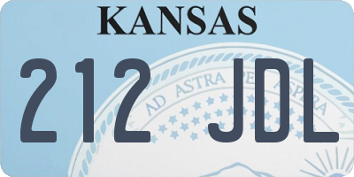 KS license plate 212JDL