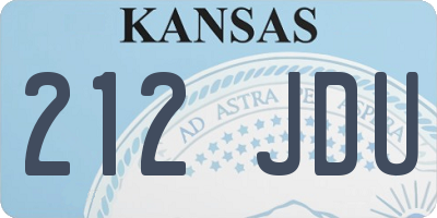 KS license plate 212JDU