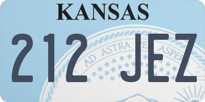 KS license plate 212JEZ