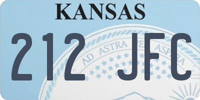 KS license plate 212JFC