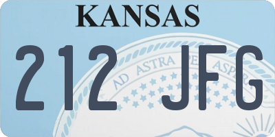 KS license plate 212JFG