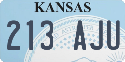 KS license plate 213AJU