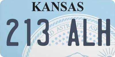 KS license plate 213ALH