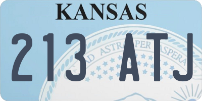 KS license plate 213ATJ