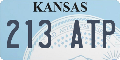 KS license plate 213ATP