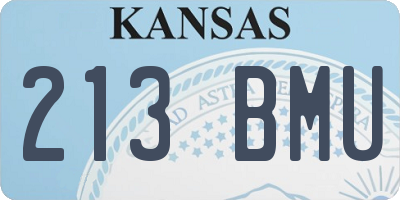 KS license plate 213BMU