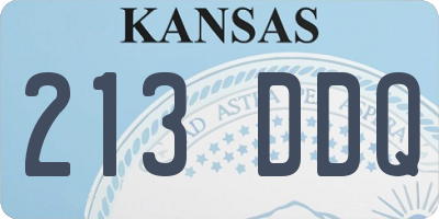 KS license plate 213DDQ