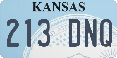 KS license plate 213DNQ