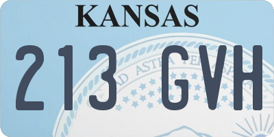 KS license plate 213GVH