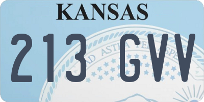 KS license plate 213GVV