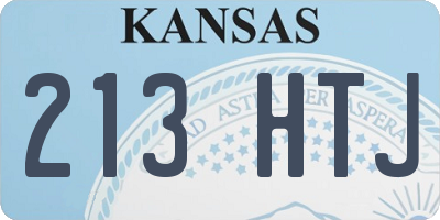 KS license plate 213HTJ