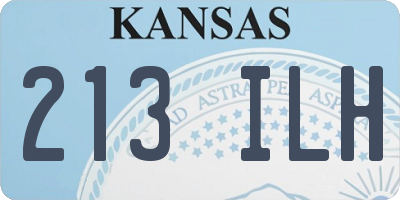 KS license plate 213ILH