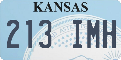 KS license plate 213IMH