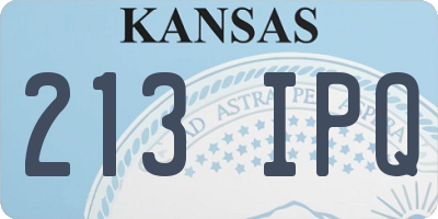 KS license plate 213IPQ