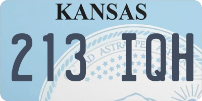 KS license plate 213IQH