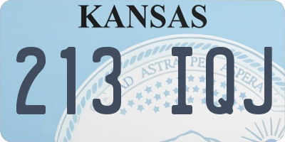 KS license plate 213IQJ