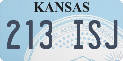 KS license plate 213ISJ