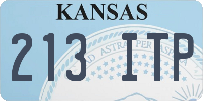 KS license plate 213ITP