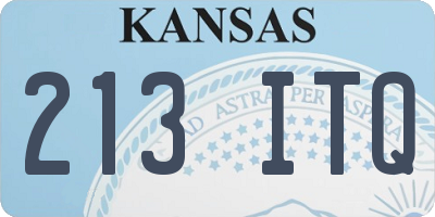 KS license plate 213ITQ