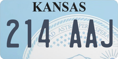 KS license plate 214AAJ