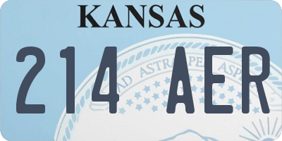 KS license plate 214AER