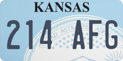 KS license plate 214AFG