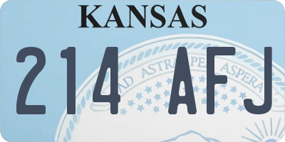 KS license plate 214AFJ