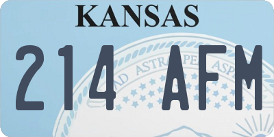 KS license plate 214AFM