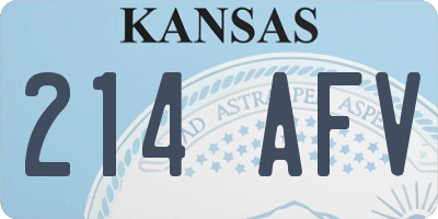 KS license plate 214AFV