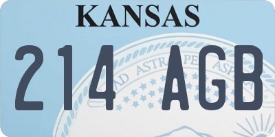 KS license plate 214AGB