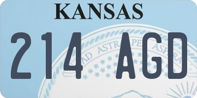 KS license plate 214AGD