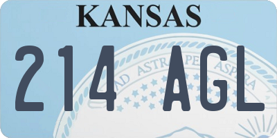 KS license plate 214AGL