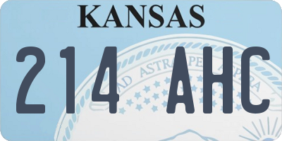 KS license plate 214AHC