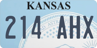KS license plate 214AHX