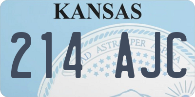 KS license plate 214AJC
