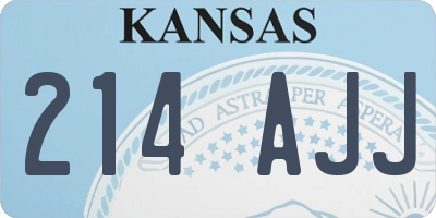 KS license plate 214AJJ