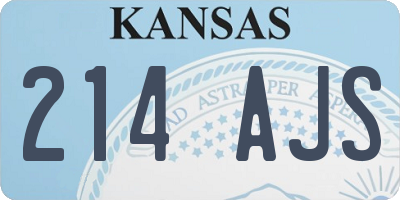 KS license plate 214AJS