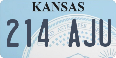 KS license plate 214AJU