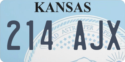 KS license plate 214AJX