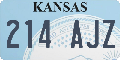 KS license plate 214AJZ
