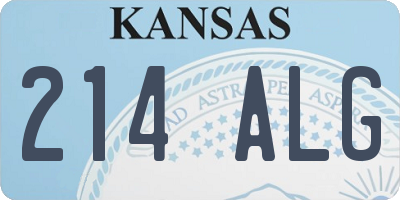 KS license plate 214ALG