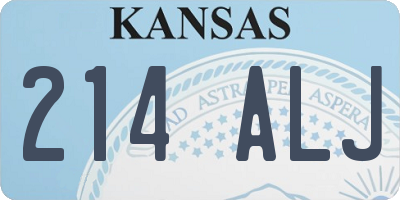 KS license plate 214ALJ