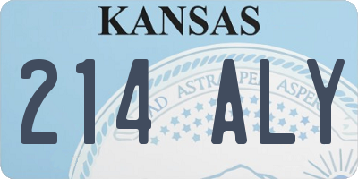 KS license plate 214ALY