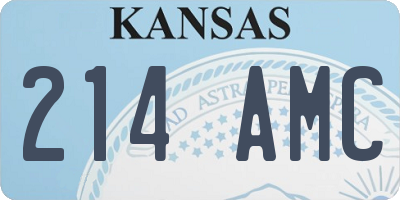KS license plate 214AMC